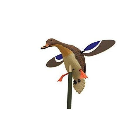 Mojo Motorized Baby Mallard Hen Spinning Wing Decoy, Support Pole, 6V Batery And Charger HW4501